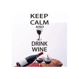 Keep calm and drink wine-wallsticker