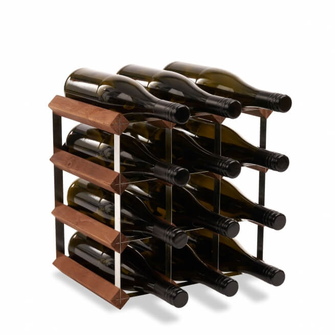 Vino Vita vinreol - mørkbejdset fyrretræ - 12 flasker