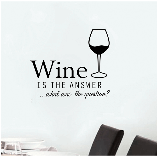 Wine is the answer-wallsticker